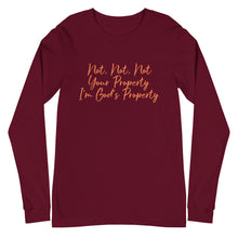 Load image into Gallery viewer, Unisex Long Sleeve God's Property Tee