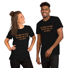 Load image into Gallery viewer, Short-Sleeve Unisex Live Within Your Means T-Shirt