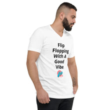 Load image into Gallery viewer, Unisex Good Vibe Short Sleeve V-Neck T-Shirt