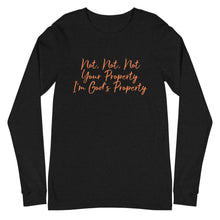 Load image into Gallery viewer, Unisex Long Sleeve God&#39;s Property Tee
